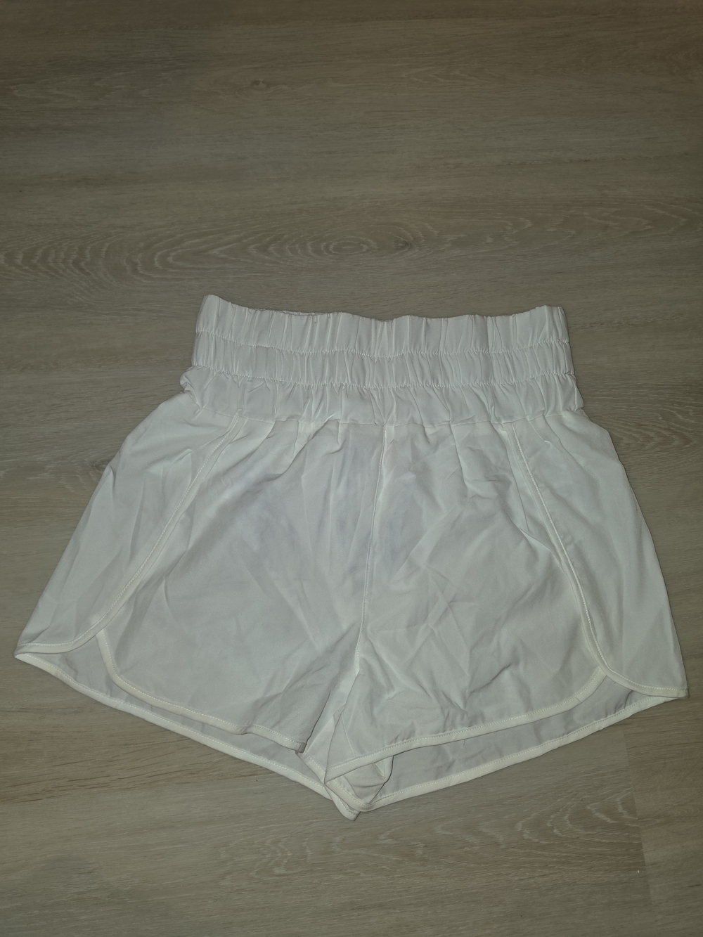 Pink Lily White High-Rise Athletic Shorts
